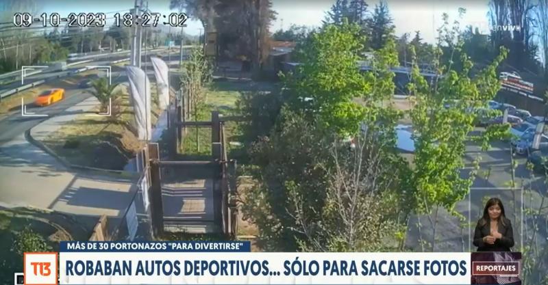 T13 - Robaban autos deportivos para sacarse fotos
