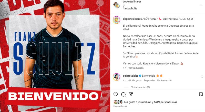 Franz Schultz es nuevo refuerzo de Deportes Linares - Crédito: @deporteslinares