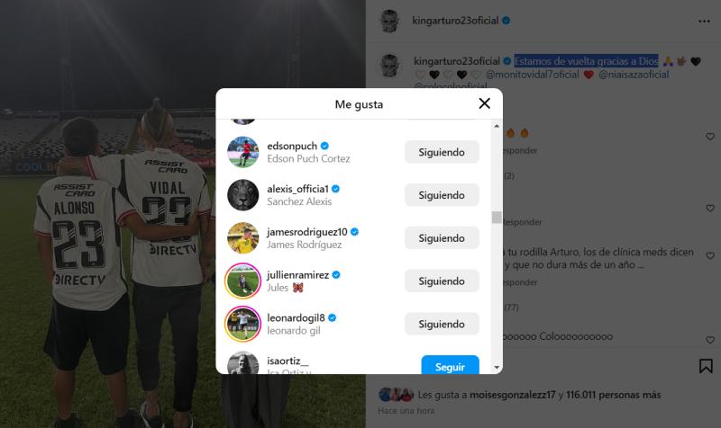 Arturo Vidal retornó a Colo Colo para 2024 - Crédito: @kingarturo23oficial