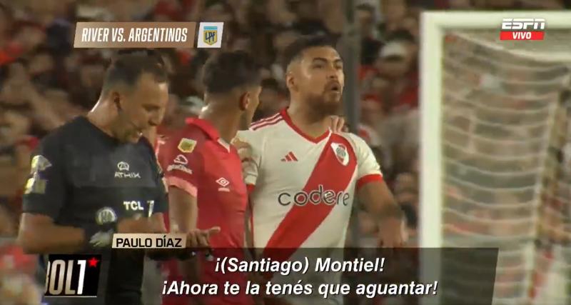 Las cámaras de la transmisión captaron las palabras de Paulo Díaz. / Foto: Captura