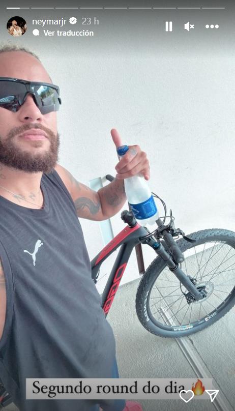 Neymar compartió sus entrenamientos en redes sociales - Créditos: Instagram