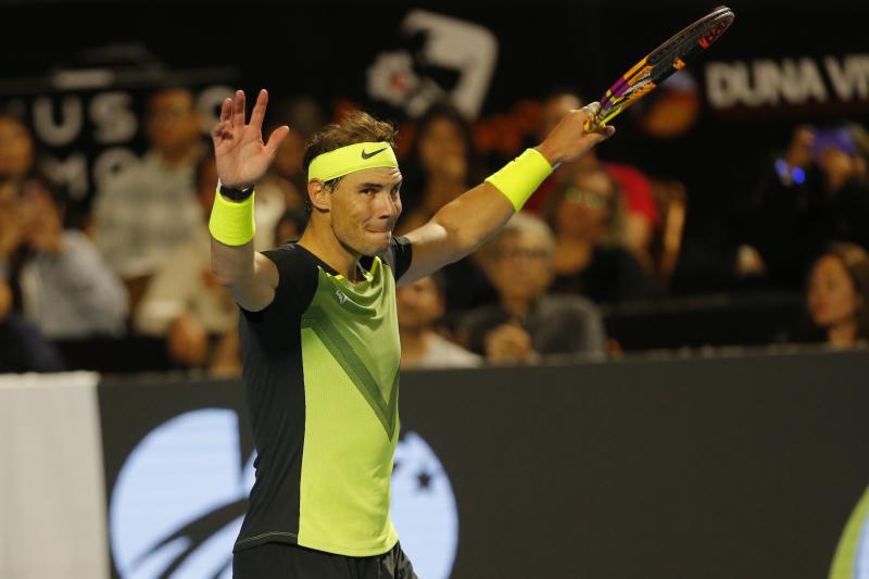 Rafael Nadal consiguió una espectacular victoria tras 349 días alejado de las canchas. Imagen: Photosport.