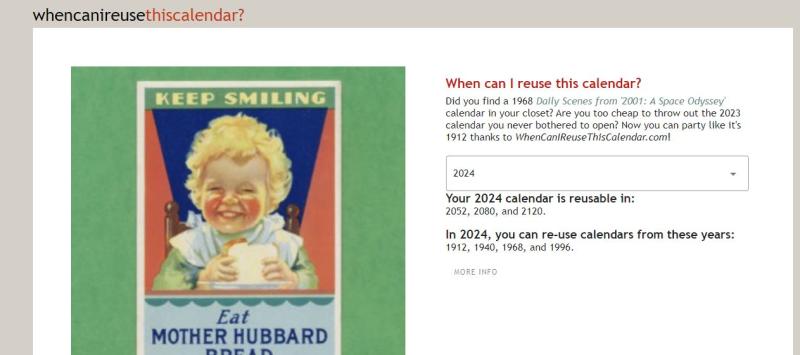 When can I reuse this calendar?