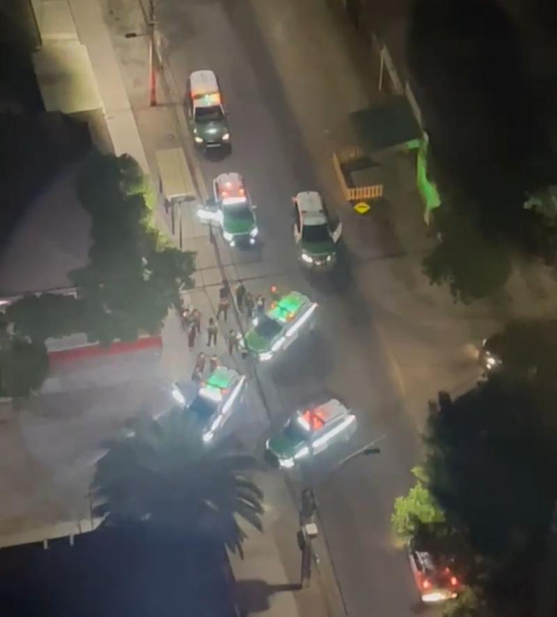 Carabineros - Imágenes aéreas del procedimiento en Huechuraba