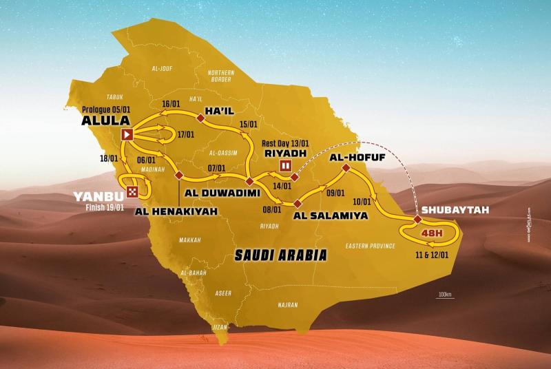 Así será el recorrido del Rally Dakar 2024. / Foto: www.dakar.com