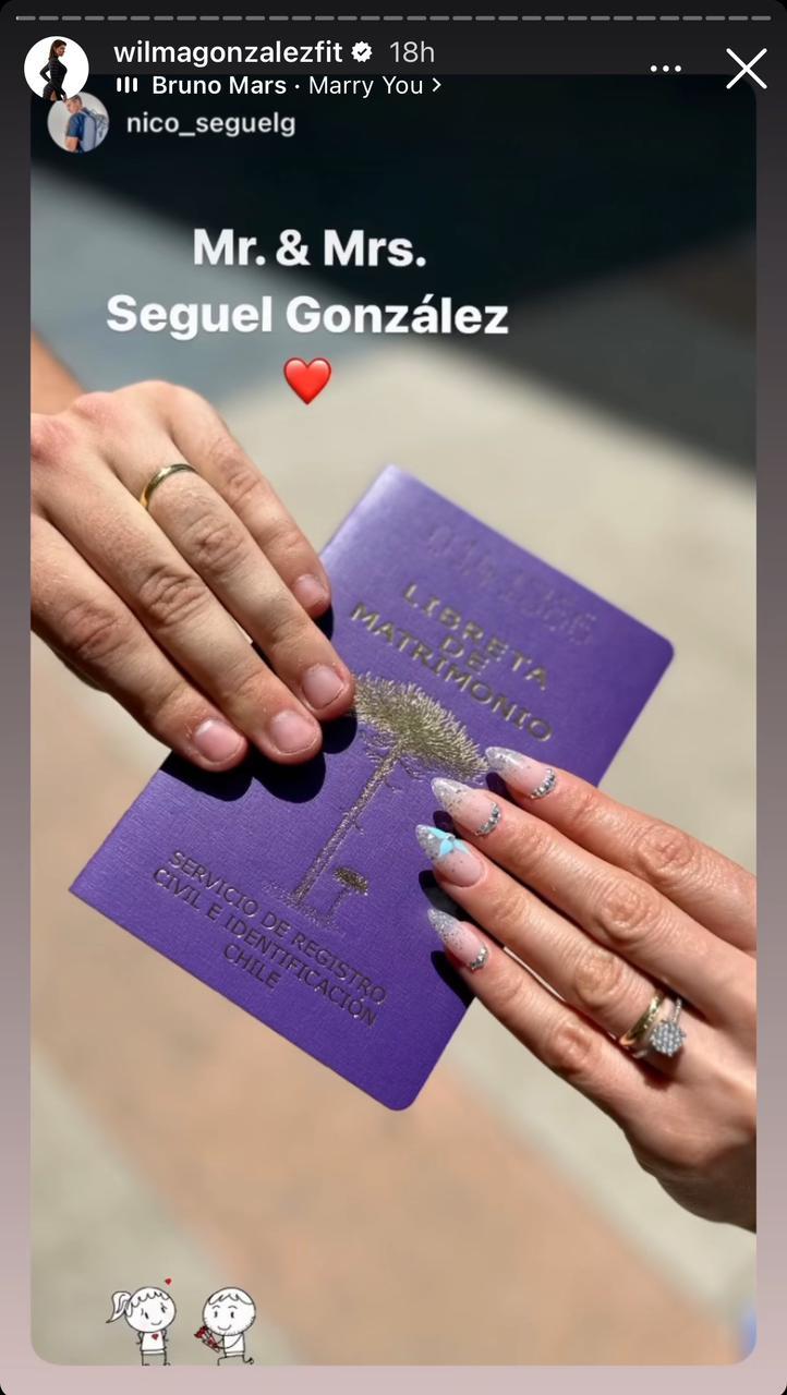 Instagram - Wilma González se casó con Nicolás Seguel