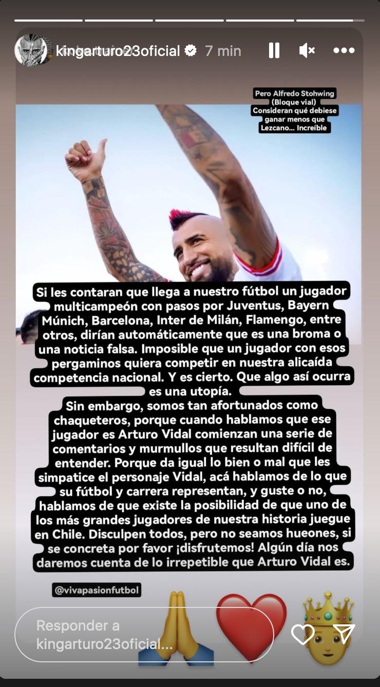 Instagram - Arturo Vidal