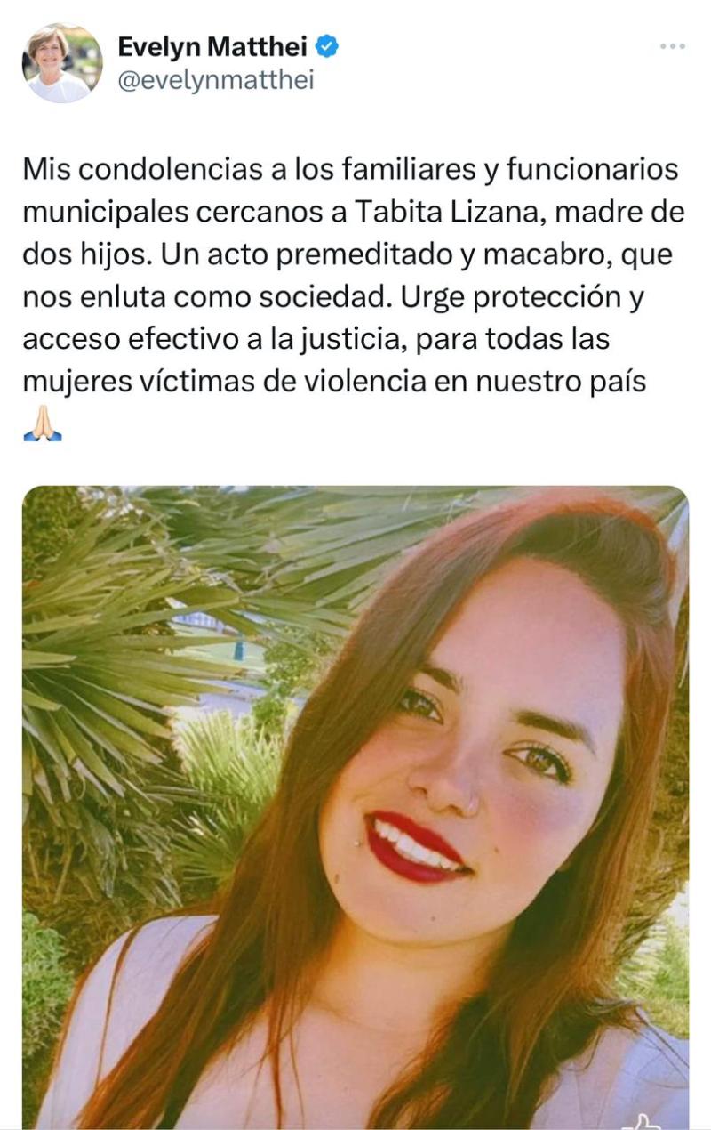 Twitter - El mensaje de la alcaldesa Evelyn Matthei