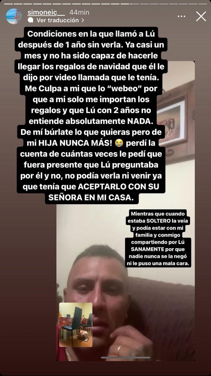 Esta es la publicación de compartió Simone Isabel, ex pareja de Juan Leiva - Créditos: Instagram