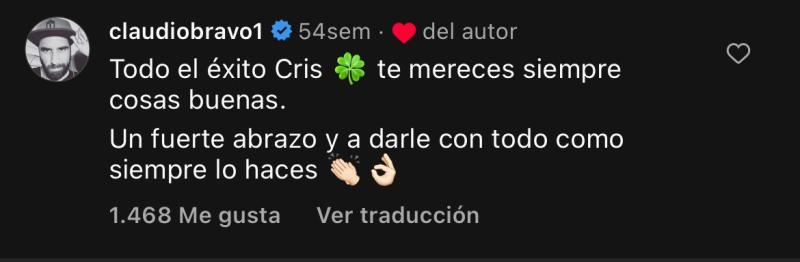 Claudio Bravo también reaccionó a la publicación de Cristopher Toselli - Créditos: Instagram