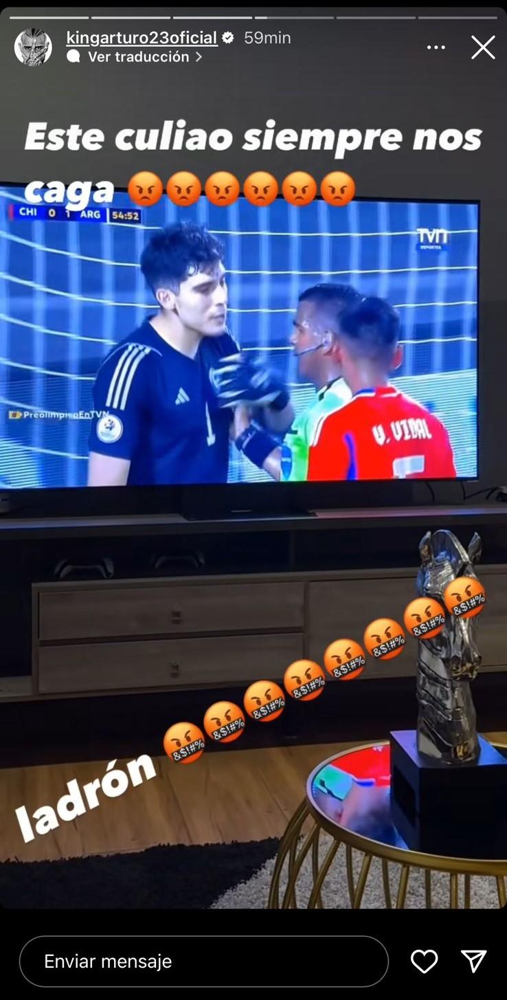 Arturo Vidal estalló en medio de la eliminación de la Roja en el Preolímpico.