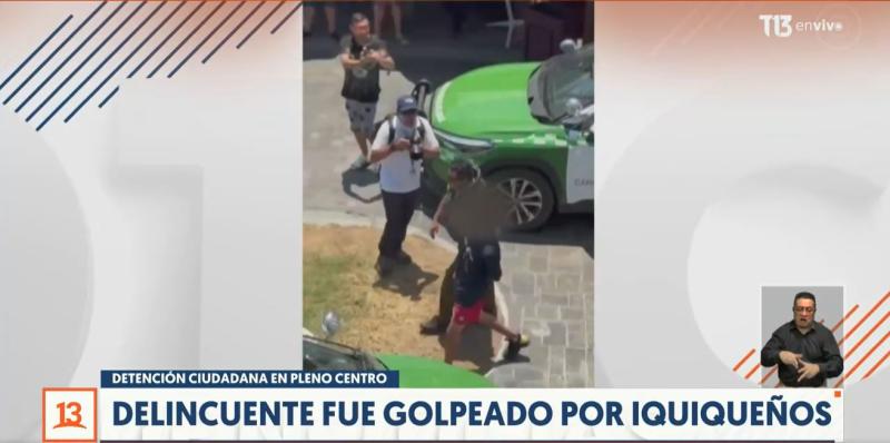 T13 - "Detención ciudadana" en Iquique