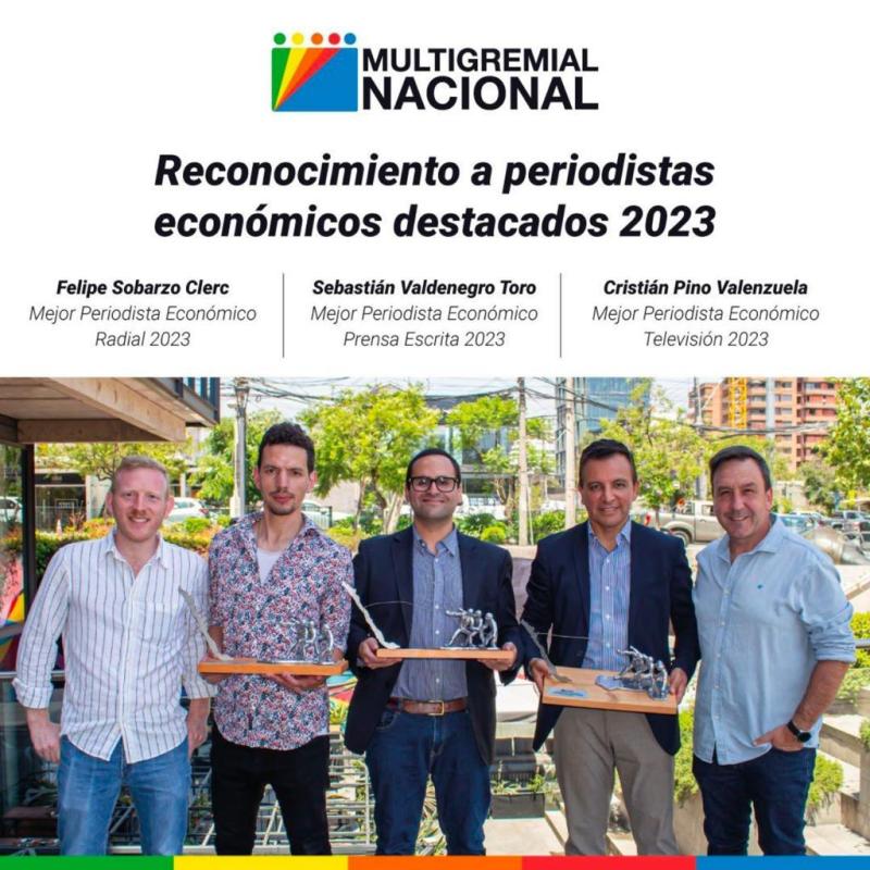 Los premiados de la Multigremial Nacional de Emprendedores