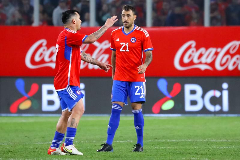Matías Catalán junto a la Selección Chilena en las Eliminatorias / Créditos: Agencia UNO