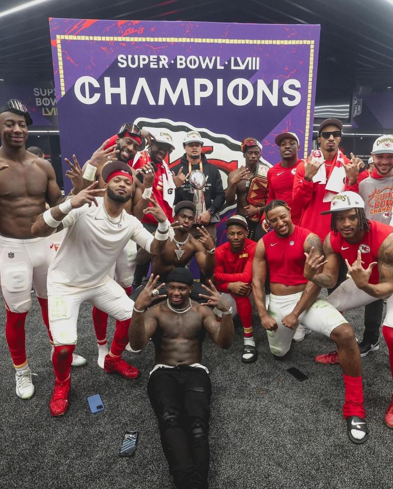 El festejo tras el triunfo en el Super Bowl - Créditos: Instagram