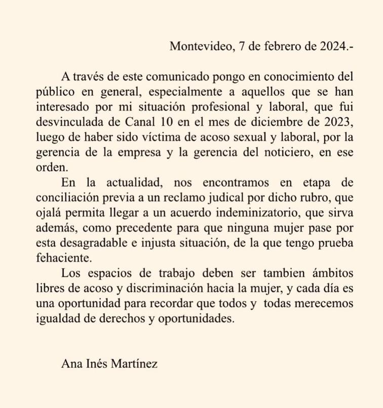 Famosa periodista deportiva uruguaya denunció acoso sexual y laboral tras ser despedida. / Foto: Instagram