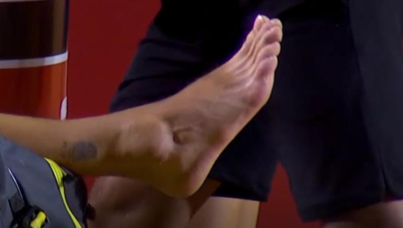 El tobillo de Carlos Alcaraz - Captura