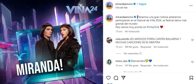 Miranda! en Instagram