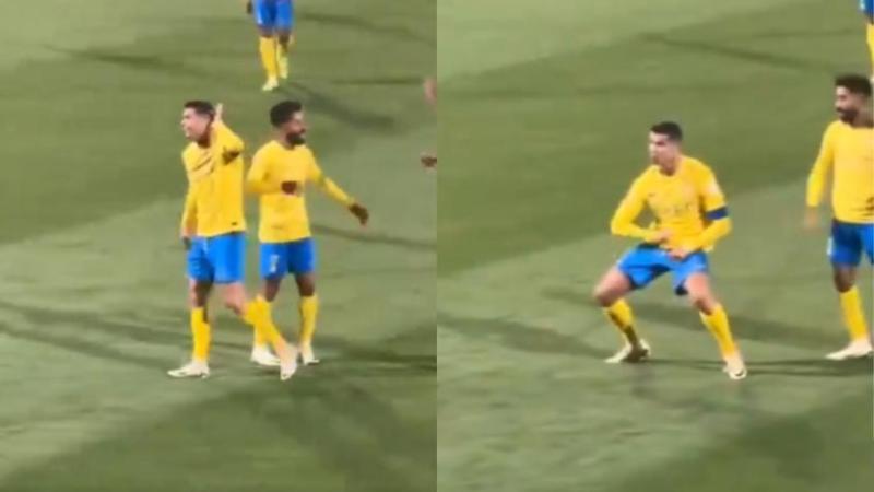 Cristiano Ronaldo fue sancionado por su polémico gesto. / Foto: Captura