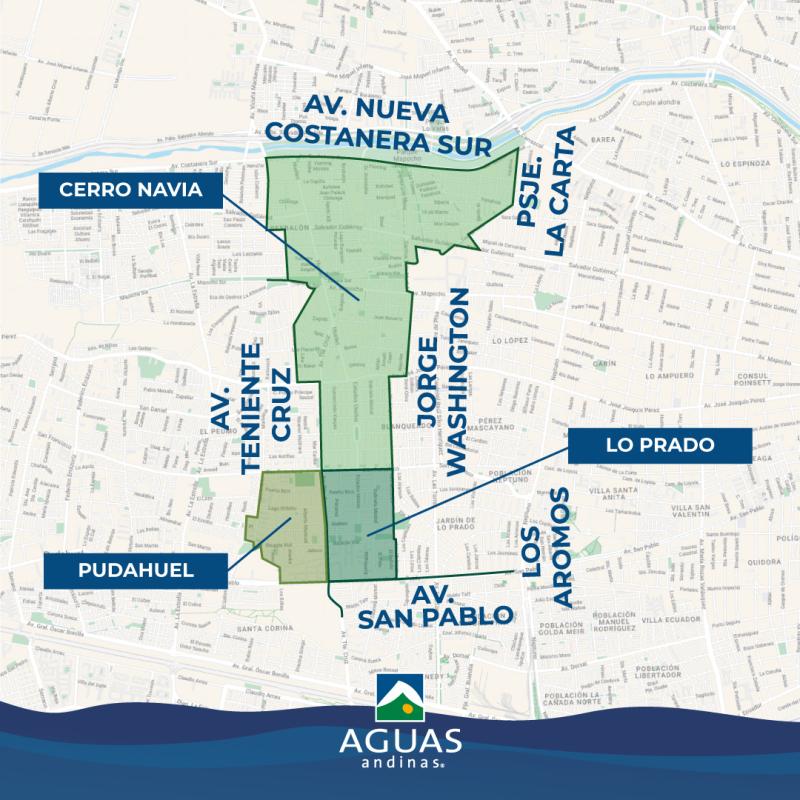 Mapa de corte de agua