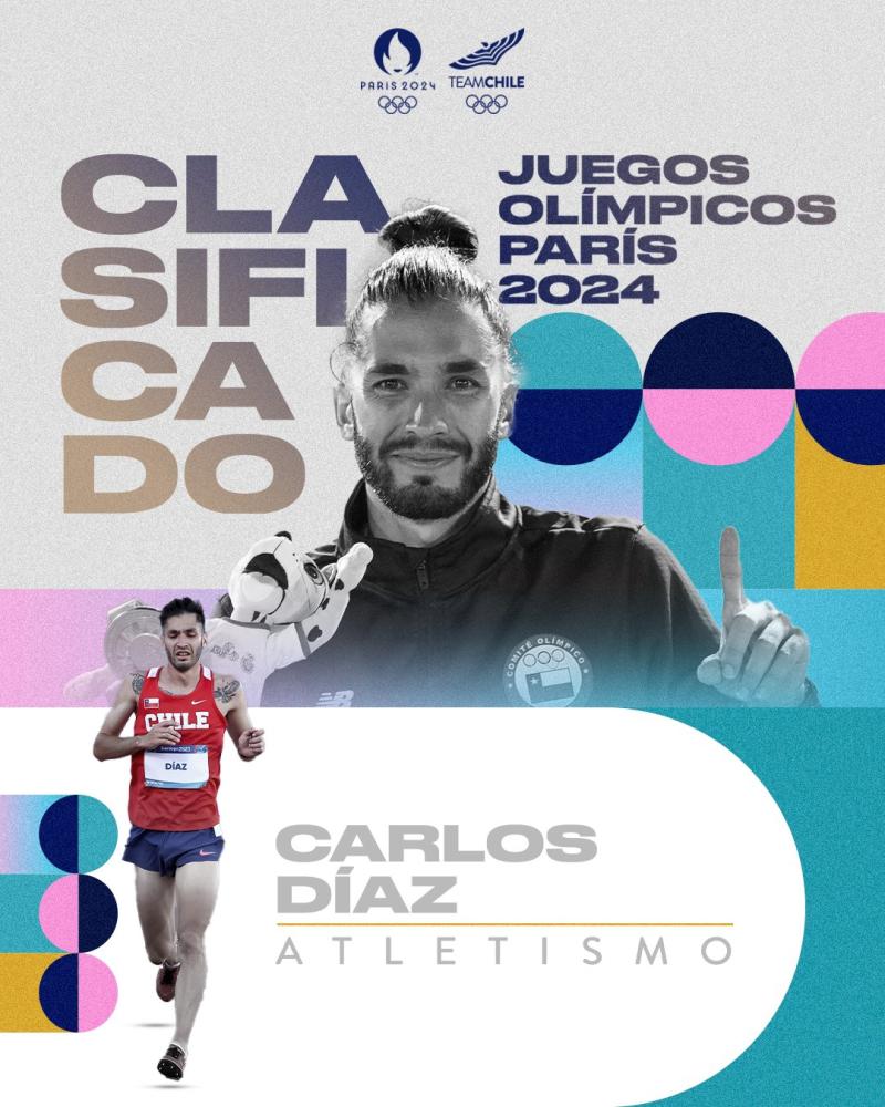 Carlos Díaz se clasificó a los Juegos Olímpicos de Paris 2024. / Foto: @teamchile_cochal