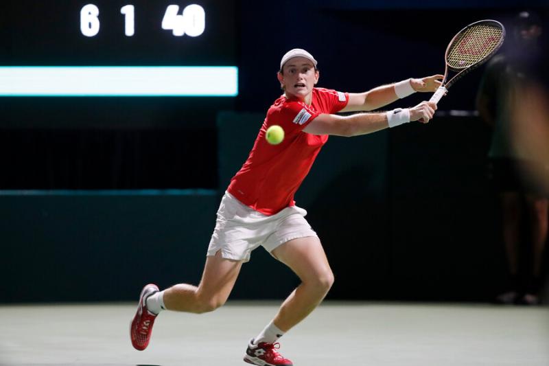 Ignacio Buse derrotó a Nicolás Jarry en la Copa Davis - Crédito: Photosport.