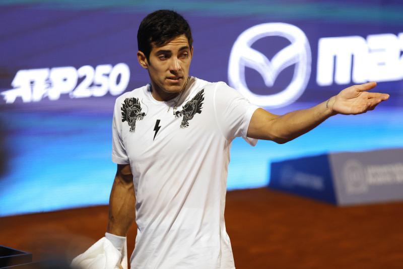 Cristian Garin no pudo en su debut en el Chile Open - Créditos: Photosport