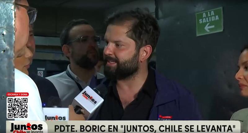 Presidente Boric en "Juntos, Chile se Levanta"