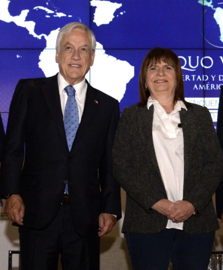 Sebastián Piñera y Patricia Bullrich - X @patobullrich