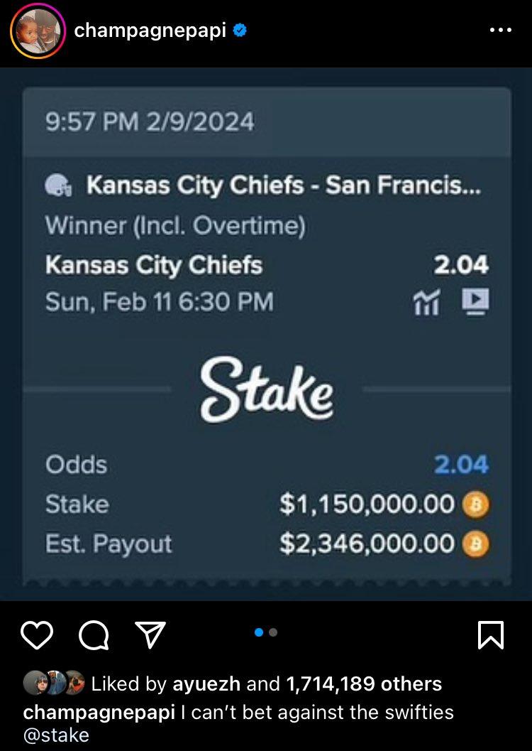 ¿El verdadero ganador?: El millonario premio que obtuvo Drake apostando para el Super Bowl