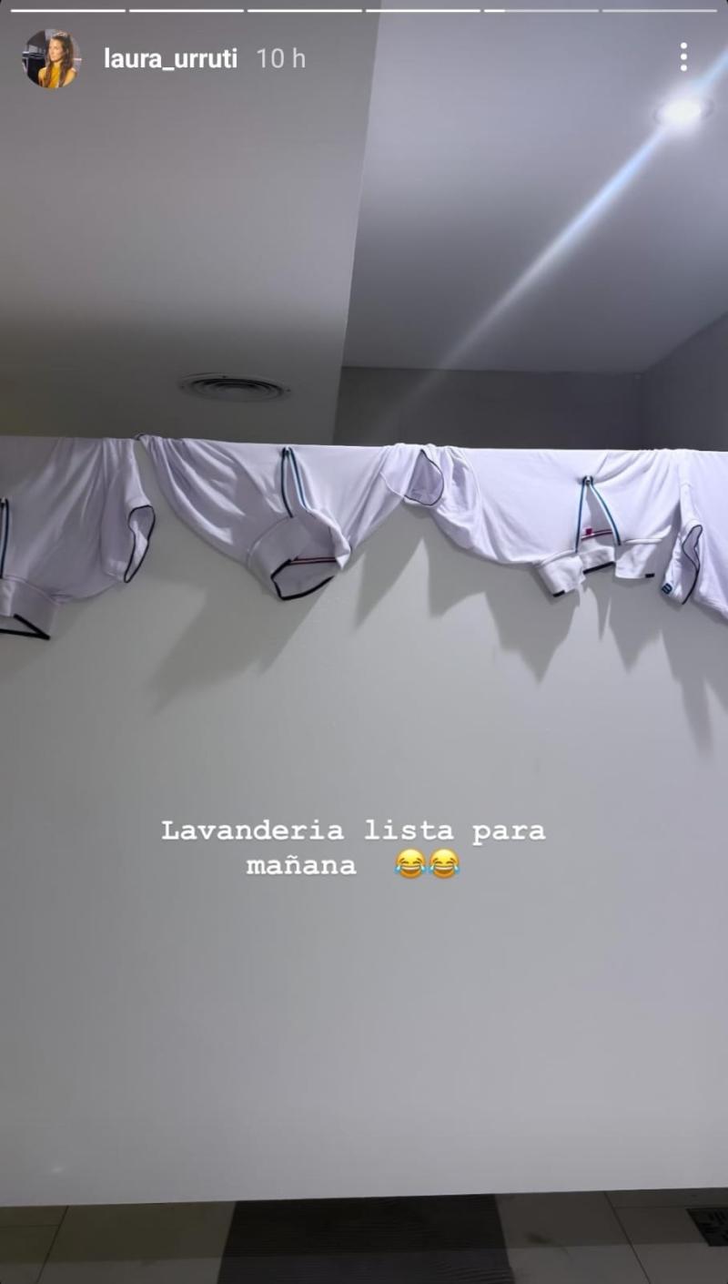 Esposa de Nicolás Jarry lavó a mano las poleras del tenista antes de la final del Argentina Open. / Foto: Instagram