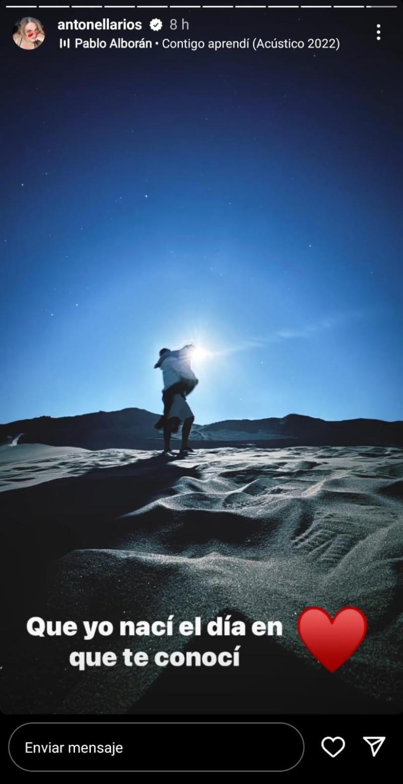 La postal de Antonella Ríos y Fabián Cerda - Crédito: Instagram