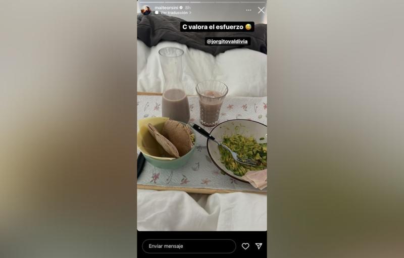 Instagram @maiteorsini - Daniela Aránguiz se refirió al desayuno de Jorge Valdivia a Maite Orsini