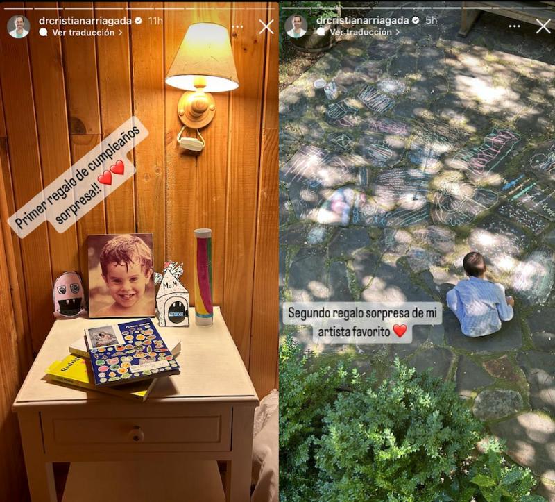 Instagram - Cristián Arriagada, viudo de Javiera Suárez, mostró los regalos que le hizo su hijo por su cumpleaños