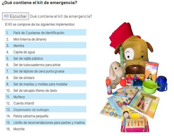 Kit de emergencia Chile Crece Contigo - Incendios forestales