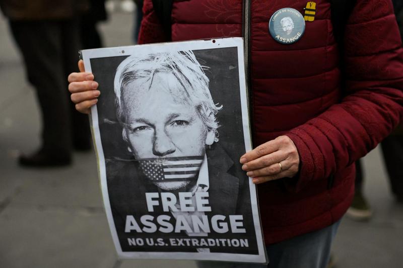 Protestas a favor de Julian Assange - AFP