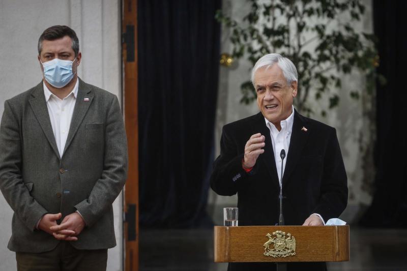 Sebastián Sichel y Sebastián Piñera en el 2020 - Agencia Uno