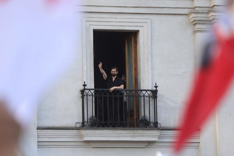 Agencia Uno - Boric durante acto de apoyo en La Moneda