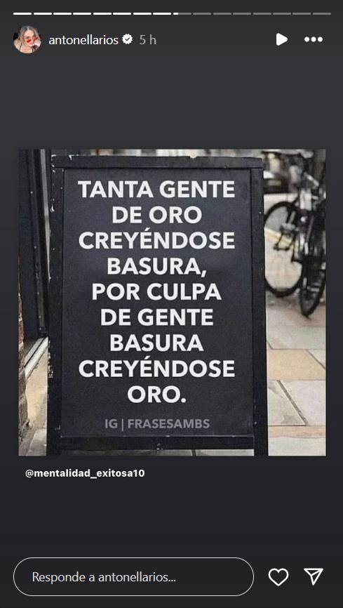 Antonella Ríos respondió a las críticas por su relación con Fabián Cerda. / Foto: Instagram