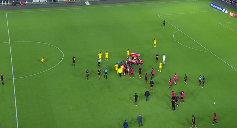 Javier Altamirano asustó a todos en el fútbol argentino - Crédito: Captura.