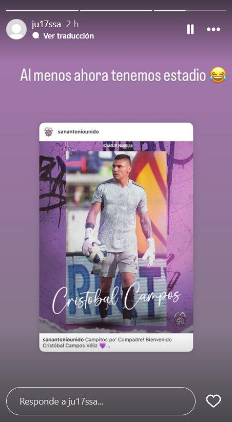 Cristóbal Campos dejó U de Chile y arribó a la Segunda División - Crédito: Instagram.