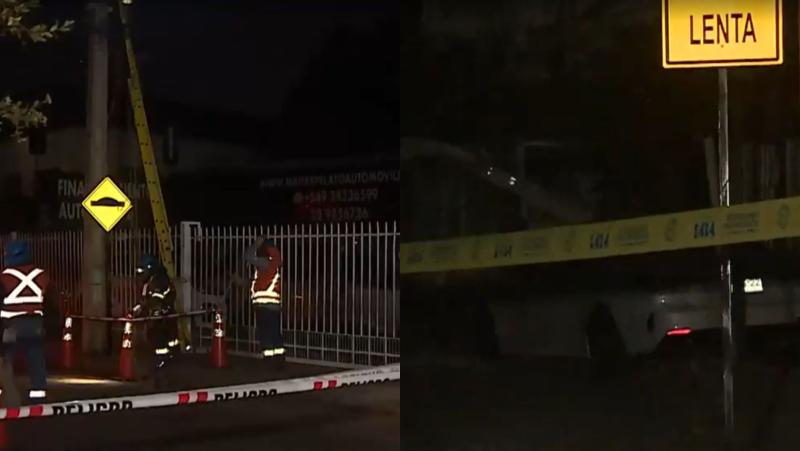 Corte de luz en Providencia: vehículo derribó poste