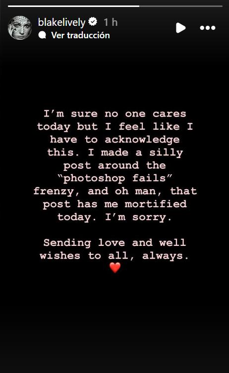 Publicación de Blake Lively - Instagram