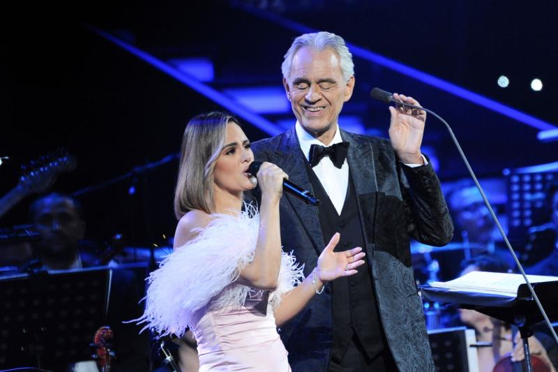 Pía Toscano y Andrea Bocelli - Canal 13