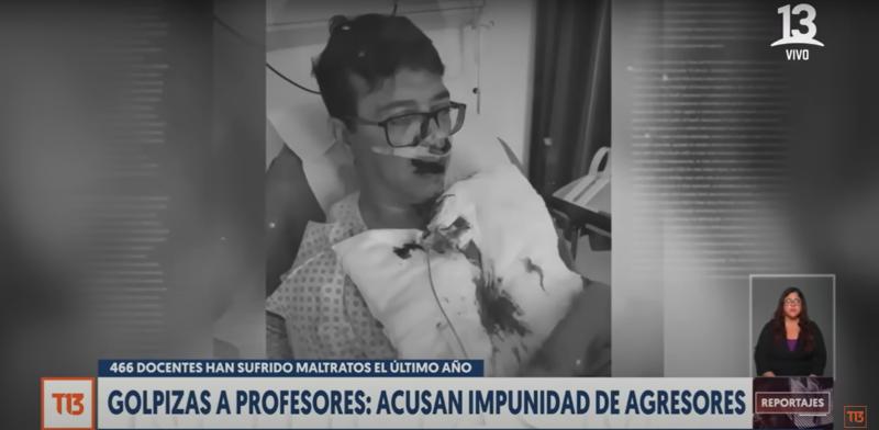 T13 - Preocupación por agresiones a profesores en Chile