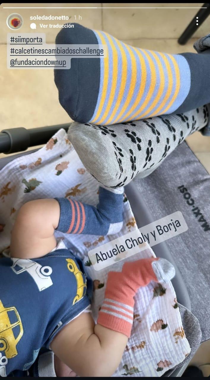 Soledad Onetto sumó a su hijo en campaña de calcetines cambiados - Instagram