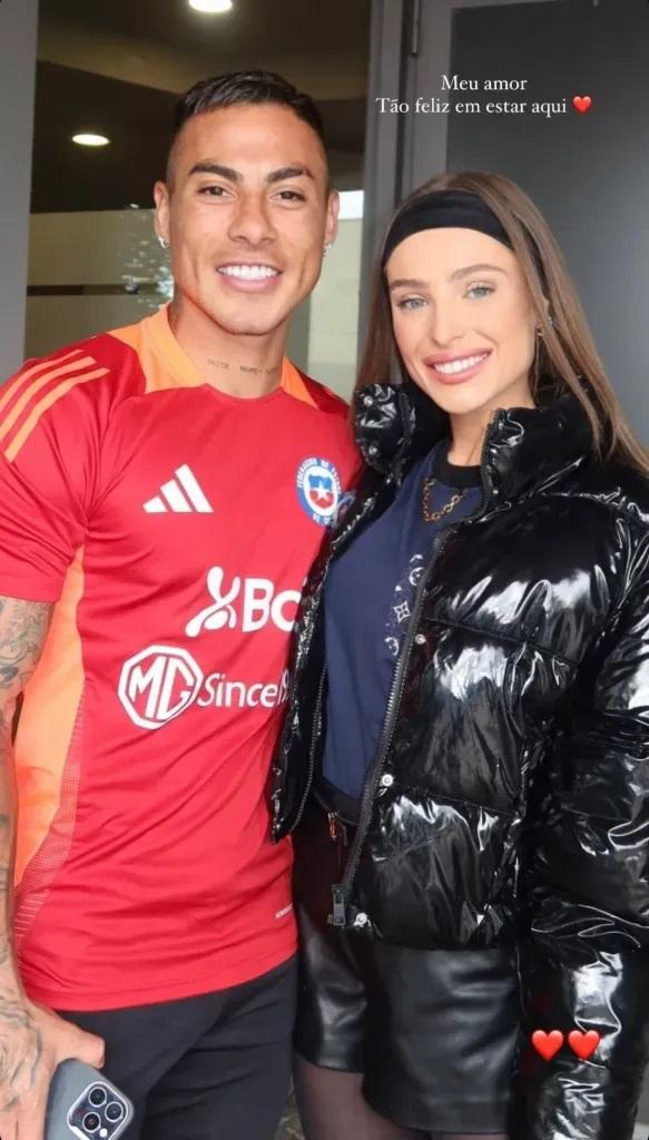 Eduardo Vargas fue visitado por su esposa / Créditos: Instagram