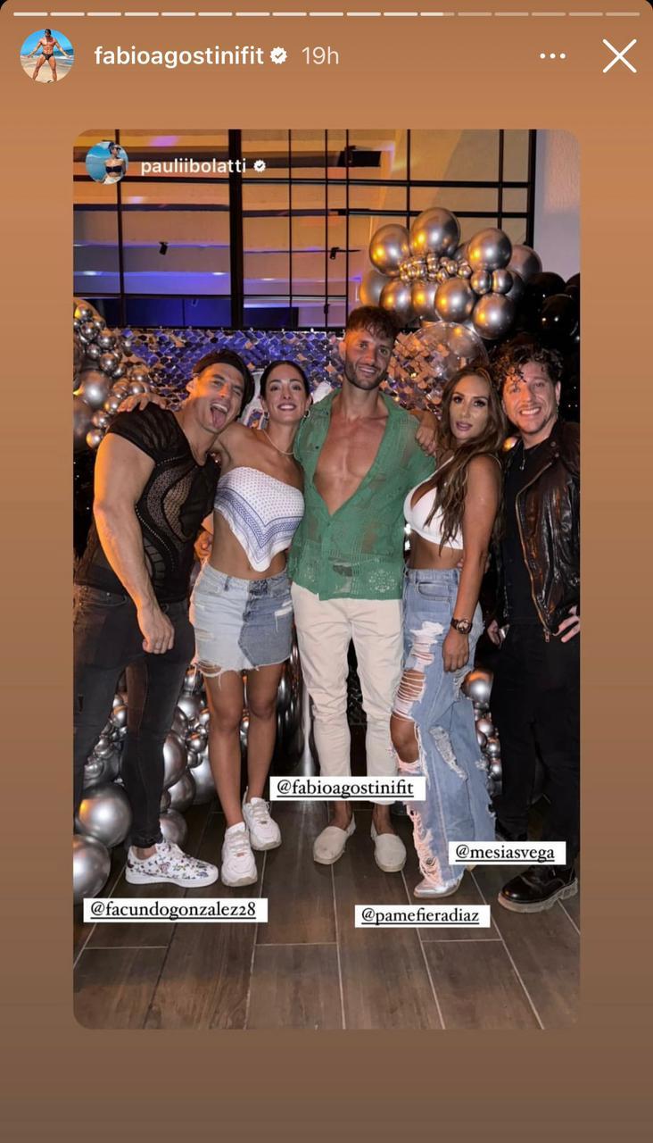 Instagram - Participantes de 'Tierra Brava' en el cumpleaños de Fabio Agostini