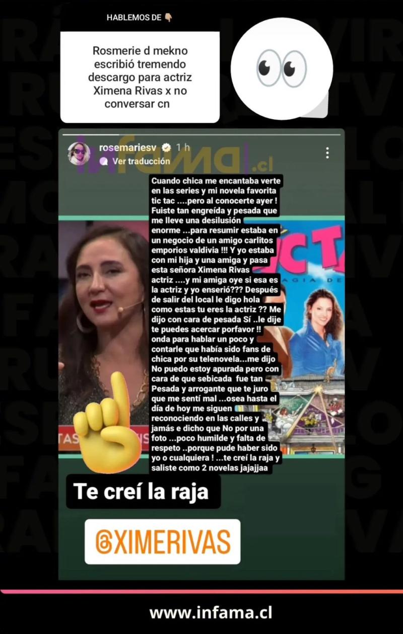 Instagram (captura de @infama) - Rosemarie Dietz