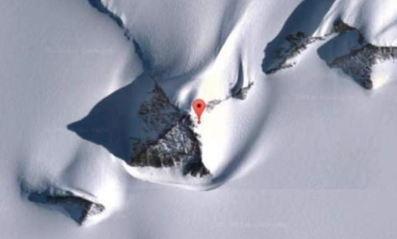 La pirámide de la Antártica en Google Earth